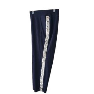 INC Sequin Sport Stripe Black Stretch Pants 28W Plus